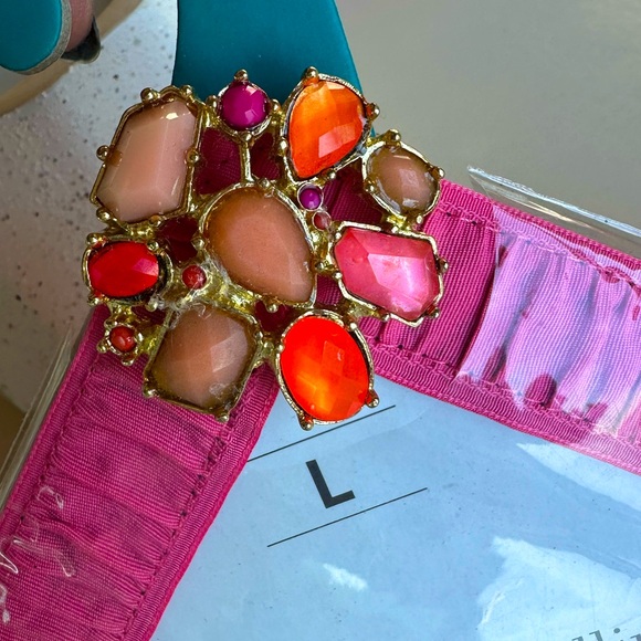 NWT. LINDSAY PHILLIPS SWITCHFLOPS  INTERCHANGEABLE SIZE LARGE - Picture 5 of 8